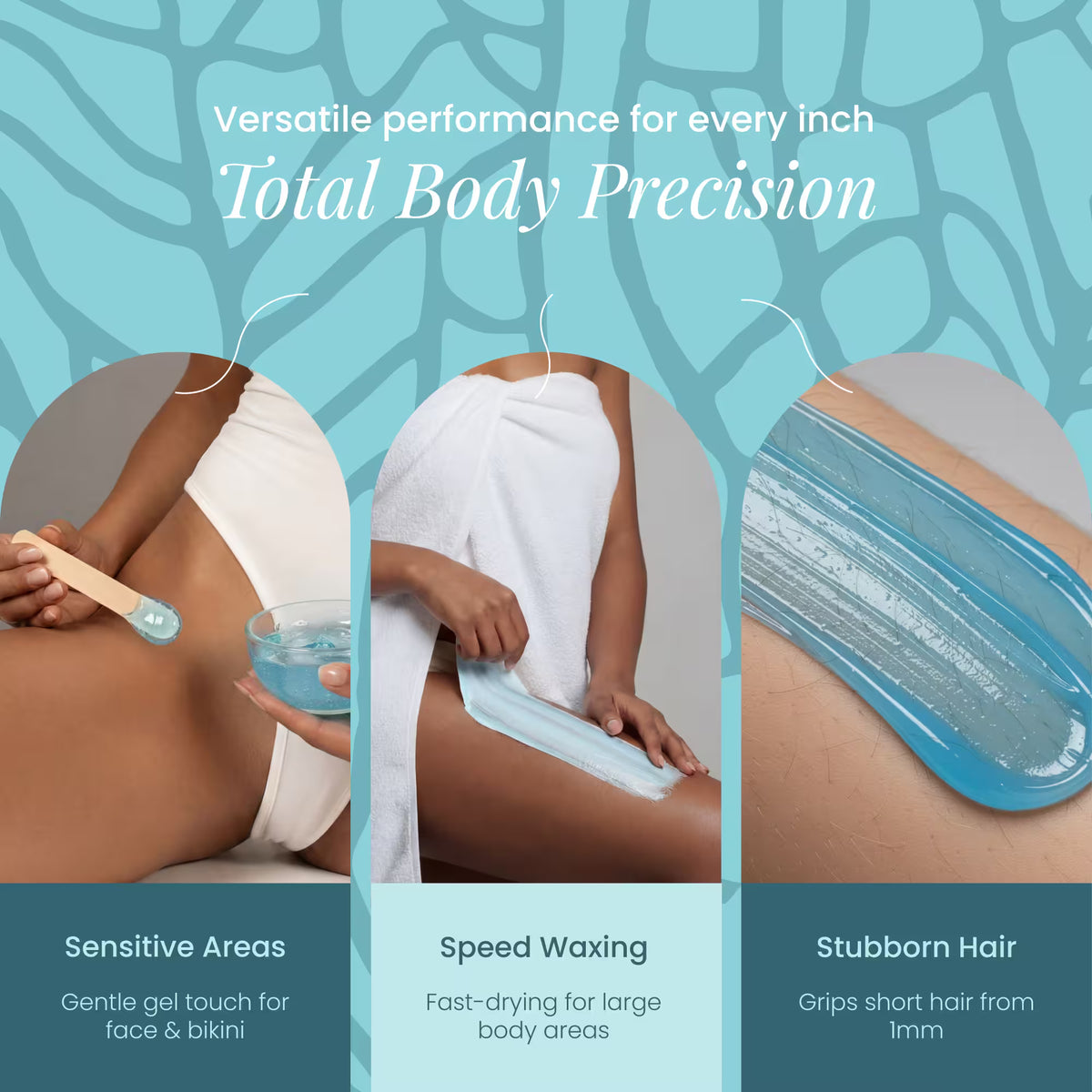 Kai hard wax for sensitive areas, speed waxing on legs, and stubborn hair – total body precision, grips hair from 1mm