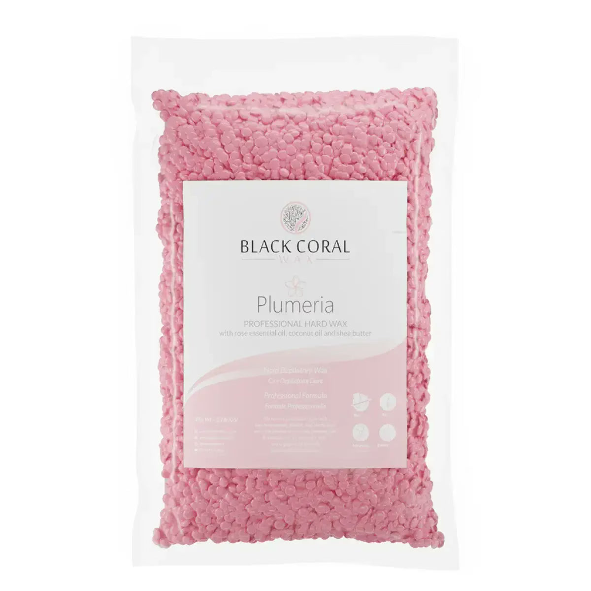 pink hard wax plumeria from black coral wax