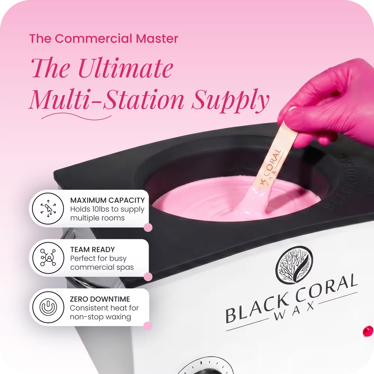 Black Coral Wax 10lb professional wax warmer – premium large wax pot and wax machine for salon and home use
