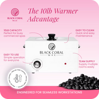 Black Coral Wax 10lb professional wax warmer with accessories – complete wax machine and wax pot kit for salon use