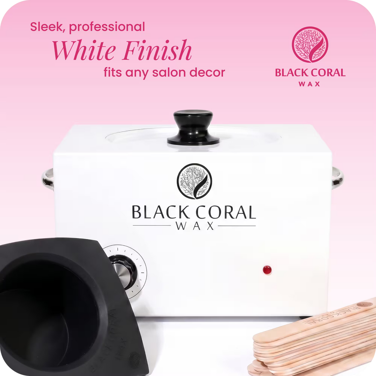 Black Coral Wax 10lb professional wax warmer available colors – white and universal wax machine and wax pot