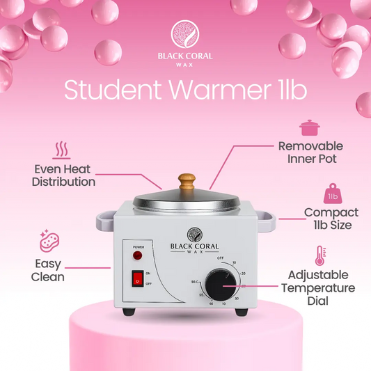 The Black Coral Wax USA Small Wax Warmer, featuring adjustable temperature control and a removable pot, offers at-home waxing convenience with its compact 1lb size, even heat distribution, and easy clean-up.