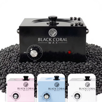 Black Coral Wax 5lb wax warmer in white – large professional wax pot for salon and home use