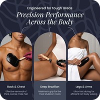 Black Coral Hard Wax used on back, chest, Brazilian, legs and arms – full body hair removal for men and women