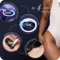 How to use Black Coral Hard Wax – 4 steps: melt, test temperature, apply with hair growth, peel against growth