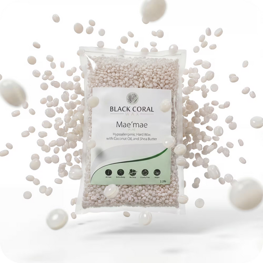Mae'mae Hard Wax 2.2lb – hypoallergenic stripless wax with coconut oil and shea butter, vegan, cruelty-free