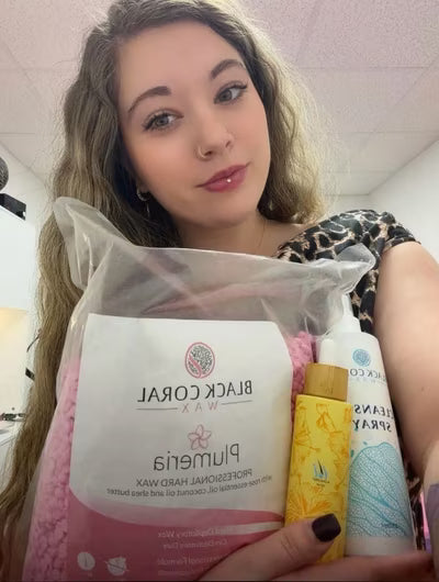 Esthetician using BCW products