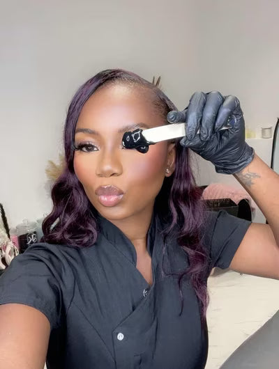 Esthetician using BCW products