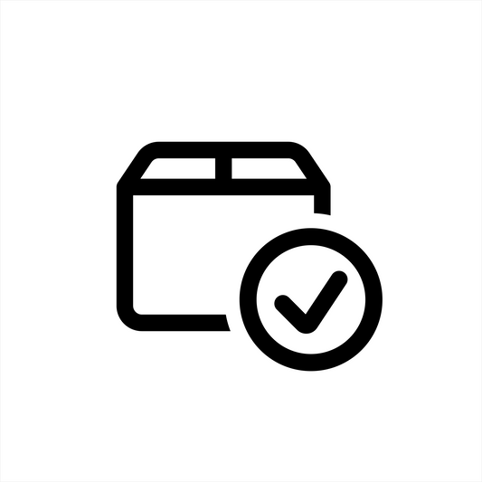 A black icon for Route's Shipping Protection shows an open box with a checkmark in a circle at the bottom right, symbolizing package protection, on a white background.