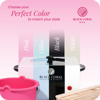 Black Coral Wax single 1lb wax warmer available colors – choose from pink, light blue, black and white wax machine and wax pot